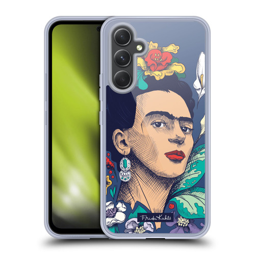 Frida Kahlo Sketch Flowers Soft Gel Case for Samsung Galaxy A54 5G