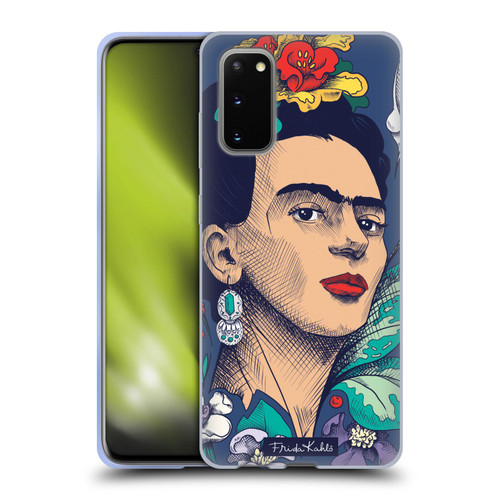 Frida Kahlo Sketch Flowers Soft Gel Case for Samsung Galaxy S20 / S20 5G