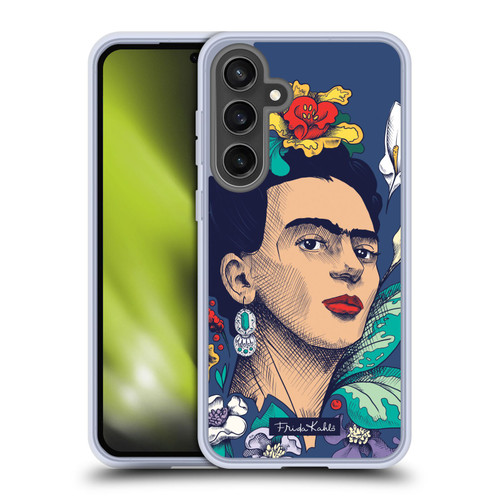 Frida Kahlo Sketch Flowers Soft Gel Case for Samsung Galaxy S24 FE