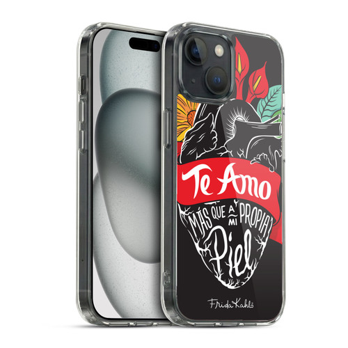 Frida Kahlo Typography Heart Soft Gel Case for Apple iPhone 15 & MagSafe