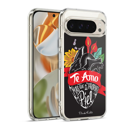 Frida Kahlo Typography Heart Soft Gel Case for Google Pixel 9 / Pixel 9 Pro