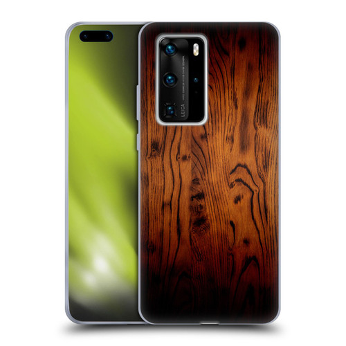 PLdesign Wood Prints Rustic Vintage Brown Burnt Soft Gel Case for Huawei P40 Pro / P40 Pro Plus 5G