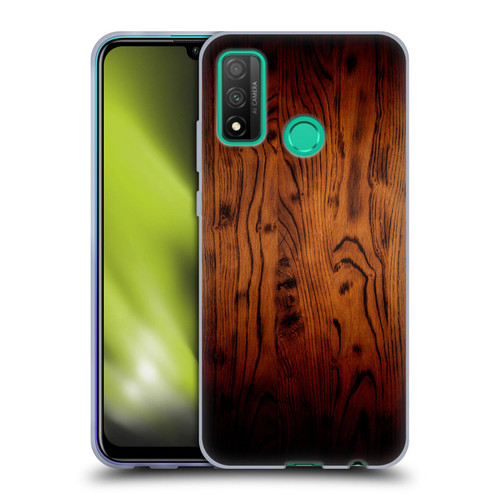 PLdesign Wood Prints Rustic Vintage Brown Burnt Soft Gel Case for Huawei P Smart (2020)