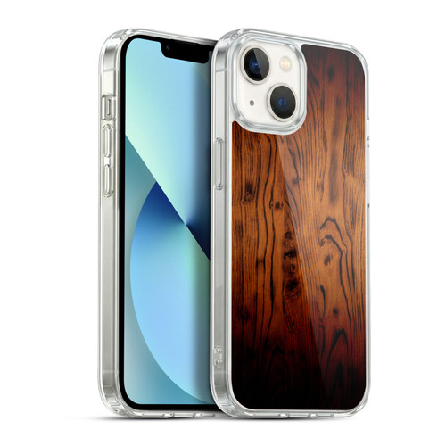 PLdesign Wood Prints Rustic Vintage Brown Burnt Soft Gel Case for Apple iPhone 13