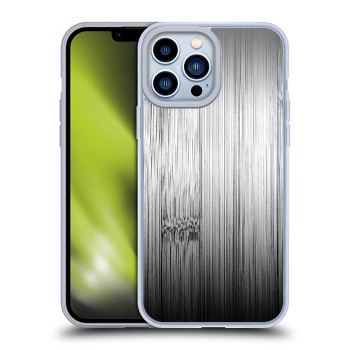 PLdesign Wood Prints Bamboo Burnt Gray Ombre Soft Gel Case for Apple iPhone 13 Pro Max