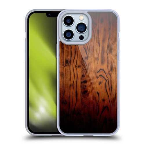 PLdesign Wood Prints Rustic Vintage Brown Burnt Soft Gel Case for Apple iPhone 13 Pro Max