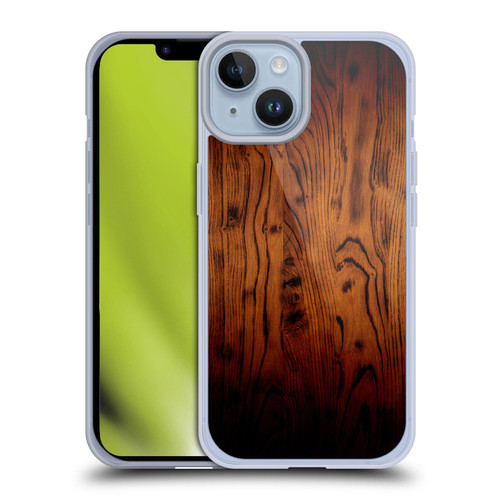 PLdesign Wood Prints Rustic Vintage Brown Burnt Soft Gel Case for Apple iPhone 14