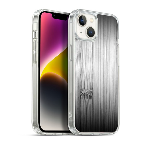 PLdesign Wood Prints Bamboo Burnt Gray Ombre Soft Gel Case for Apple iPhone 14 Plus & MagSafe