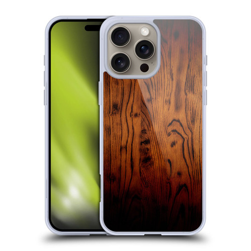 PLdesign Wood Prints Rustic Vintage Brown Burnt Soft Gel Case for Apple iPhone 16 Pro Max