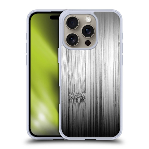 PLdesign Wood Prints Bamboo Burnt Gray Ombre Soft Gel Case for Apple iPhone 16 Pro