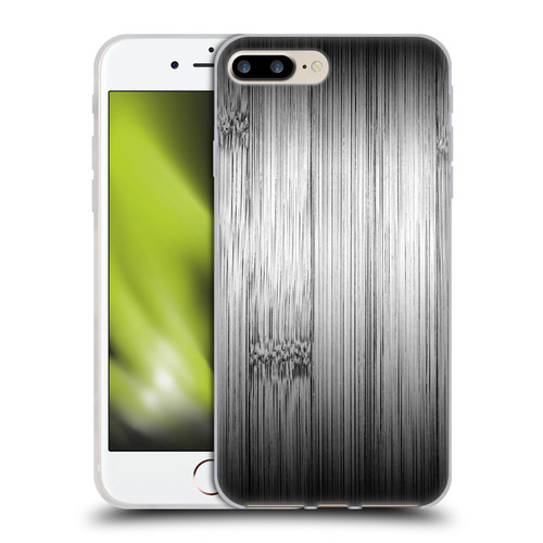 PLdesign Wood Prints Bamboo Burnt Gray Ombre Soft Gel Case for Apple iPhone 7 Plus / iPhone 8 Plus