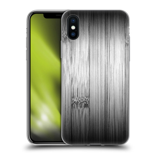 PLdesign Wood Prints Bamboo Burnt Gray Ombre Soft Gel Case for Apple iPhone X / iPhone XS