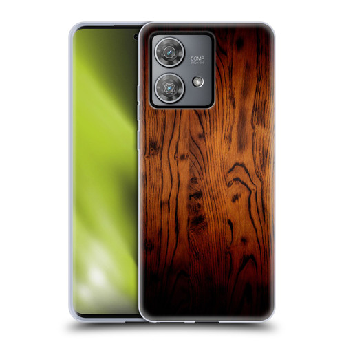 PLdesign Wood Prints Rustic Vintage Brown Burnt Soft Gel Case for Motorola Edge 40 Neo 5G