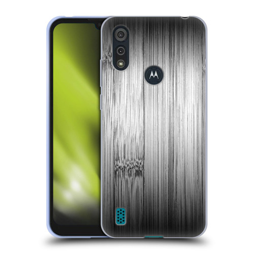 PLdesign Wood Prints Bamboo Burnt Gray Ombre Soft Gel Case for Motorola Moto E6s (2020)