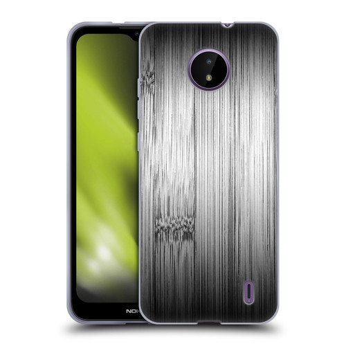 PLdesign Wood Prints Bamboo Burnt Gray Ombre Soft Gel Case for Nokia C10 / C20