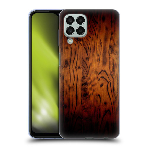 PLdesign Wood Prints Rustic Vintage Brown Burnt Soft Gel Case for Samsung Galaxy M33 (2022)