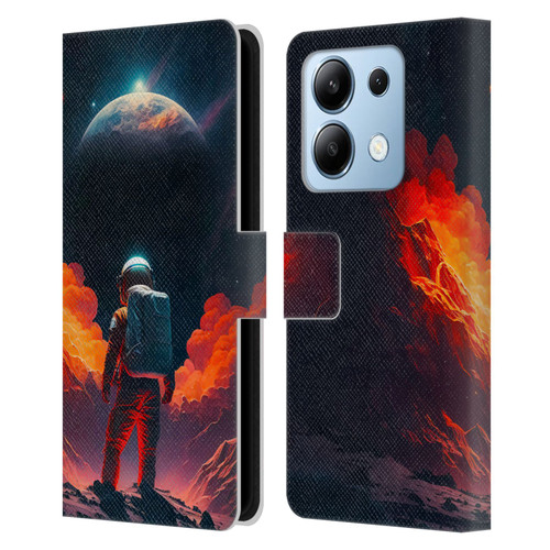 Haroulita Astronaut Galaxy Space Leather Book Wallet Case Cover For Xiaomi Redmi Note 13/13 Pro 5G