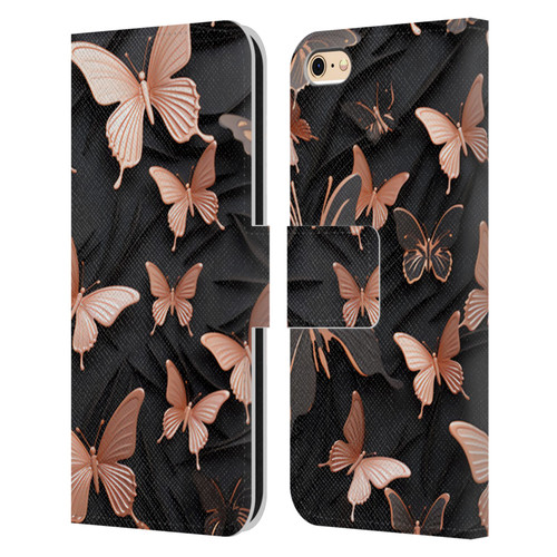 Haroulita Fancy Pattern Butterfly Leather Book Wallet Case Cover For Apple iPhone 6 / iPhone 6s