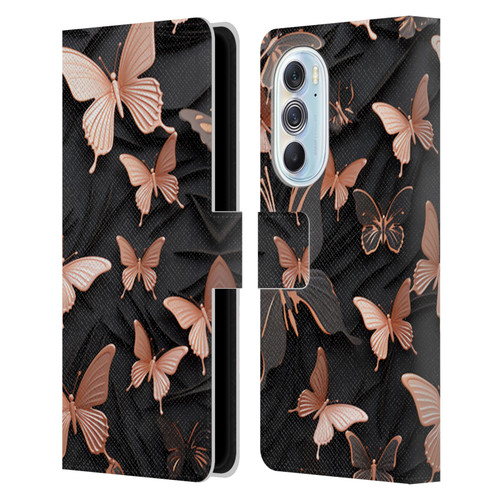 Haroulita Fancy Pattern Butterfly Leather Book Wallet Case Cover For Motorola Edge X30