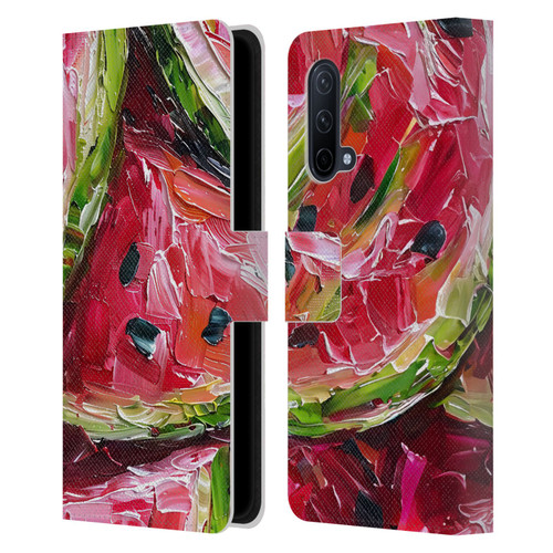 Haroulita Fruit Pattern Watermelon Leather Book Wallet Case Cover For OnePlus Nord CE 5G