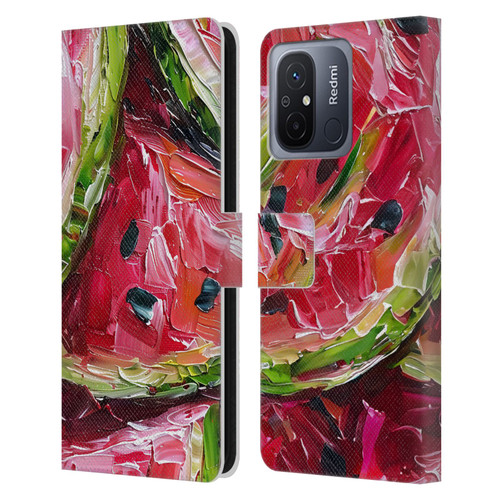 Haroulita Fruit Pattern Watermelon Leather Book Wallet Case Cover For Xiaomi Redmi 12C
