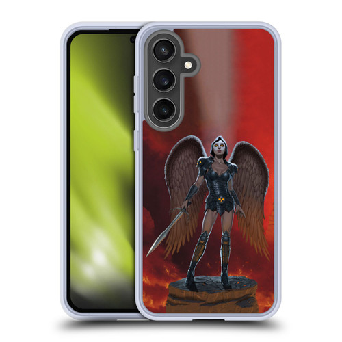 Vincent Hie Graphics Angel Of Vengeance Soft Gel Case for Samsung Galaxy S24 FE