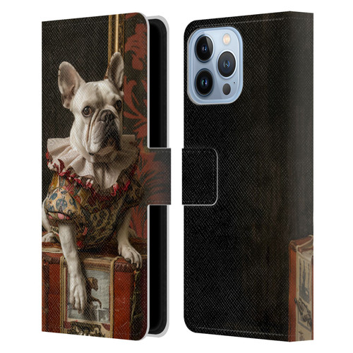 Haroulita Mix Art Animals Bulldog Leather Book Wallet Case Cover For Apple iPhone 13 Pro Max