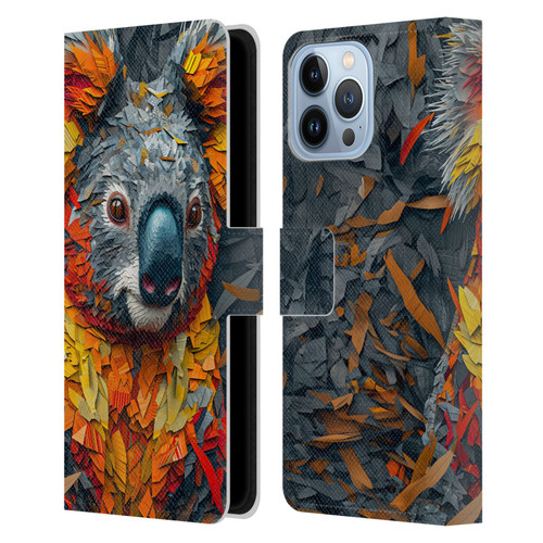 Haroulita Mix Art Animals Koala Leather Book Wallet Case Cover For Apple iPhone 13 Pro Max