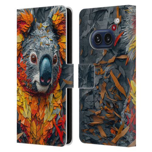 Haroulita Mix Art Animals Koala Leather Book Wallet Case Cover For Nothing Phone (2a)