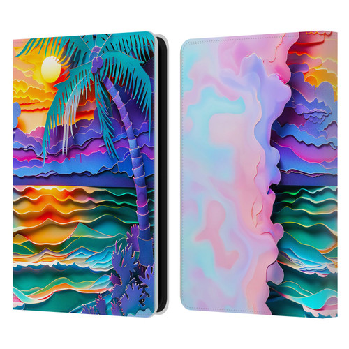 Haroulita Sceneries Sunset Leather Book Wallet Case Cover For Amazon Kindle 11th Gen 6in 2022