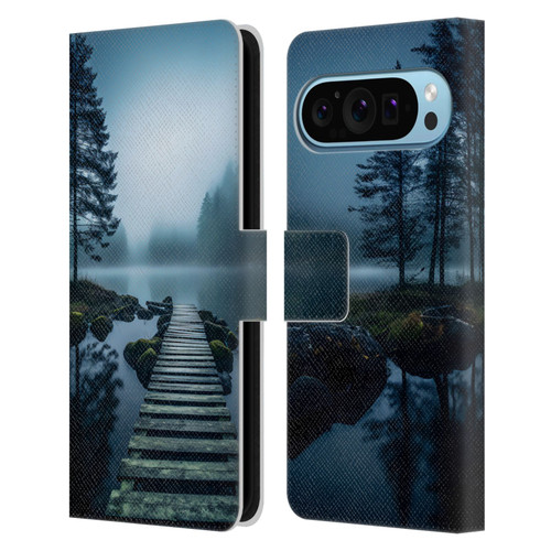 Haroulita Sceneries Dreaming Lake Pathway Leather Book Wallet Case Cover For Google Pixel 9 / Pixel 9 Pro