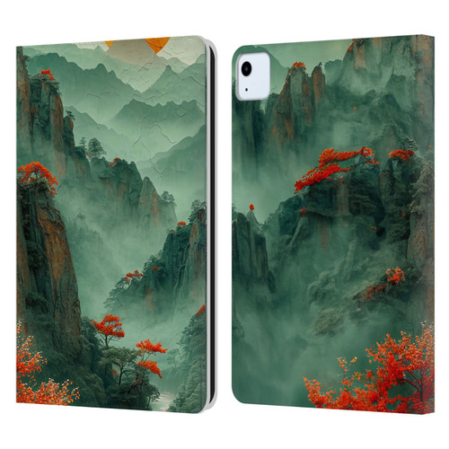 Haroulita Sceneries Japan Sunset Leather Book Wallet Case Cover For Apple iPad Air 11 2020/2022/2024