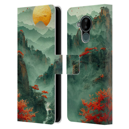 Haroulita Sceneries Japan Sunset Leather Book Wallet Case Cover For Nokia C30