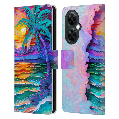 Haroulita Sceneries Sunset Leather Book Wallet Case Cover For OnePlus Nord CE 3 Lite 5G