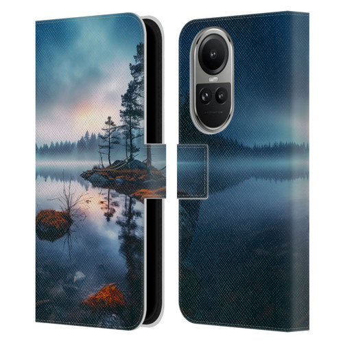 Haroulita Sceneries Dreaming Lake Leather Book Wallet Case Cover For OPPO Reno10 5G / Reno10 Pro 5G