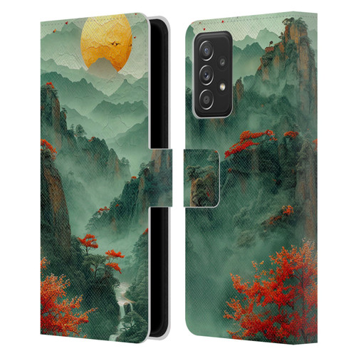 Haroulita Sceneries Japan Sunset Leather Book Wallet Case Cover For Samsung Galaxy A52 / A52s / 5G (2021)