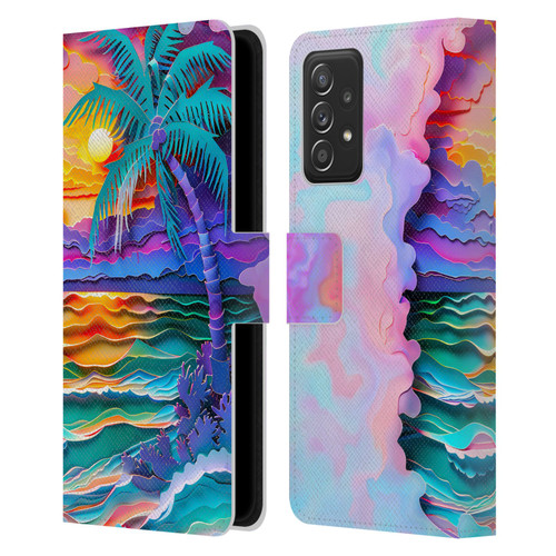Haroulita Sceneries Sunset Leather Book Wallet Case Cover For Samsung Galaxy A52 / A52s / 5G (2021)