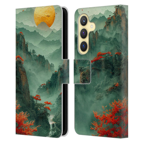 Haroulita Sceneries Japan Sunset Leather Book Wallet Case Cover For Samsung Galaxy S24 5G