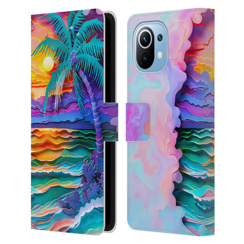 Haroulita Sceneries Sunset Leather Book Wallet Case Cover For Xiaomi Mi 11