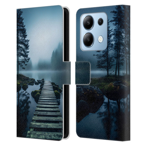 Haroulita Sceneries Dreaming Lake Pathway Leather Book Wallet Case Cover For Xiaomi Redmi Note 13/13 Pro 5G