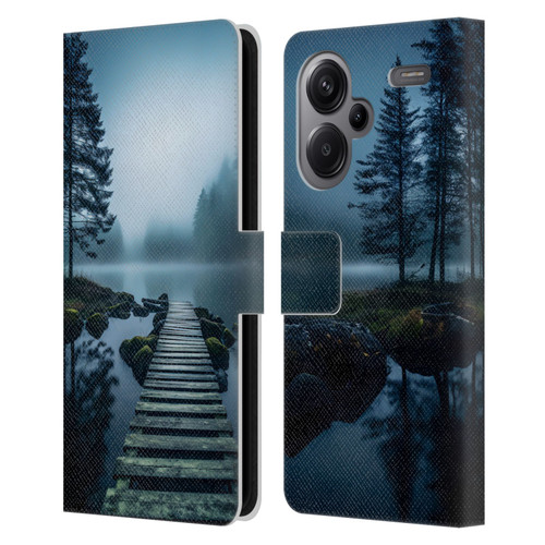 Haroulita Sceneries Dreaming Lake Pathway Leather Book Wallet Case Cover For Xiaomi Redmi Note 13 Pro Plus 5G