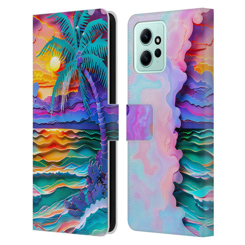 Haroulita Sceneries Sunset Leather Book Wallet Case Cover For Xiaomi Redmi 12
