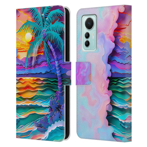 Haroulita Sceneries Sunset Leather Book Wallet Case Cover For Xiaomi 12 Lite
