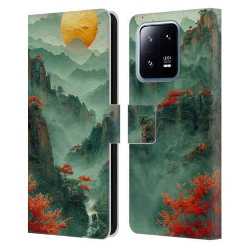 Haroulita Sceneries Japan Sunset Leather Book Wallet Case Cover For Xiaomi 13 Pro 5G