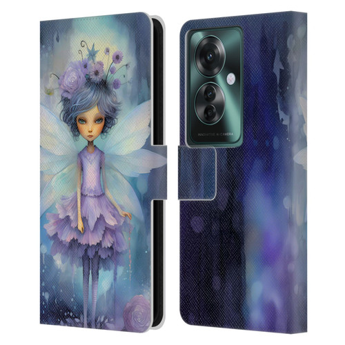 Haroulita Whimsical Purple Hair Fairy Leather Book Wallet Case Cover For OPPO Reno11 F 5G / F25 Pro 5G