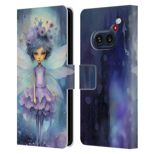 Haroulita Whimsical Purple Hair Fairy Leather Book Wallet Case Cover For Nothing Phone (2a)