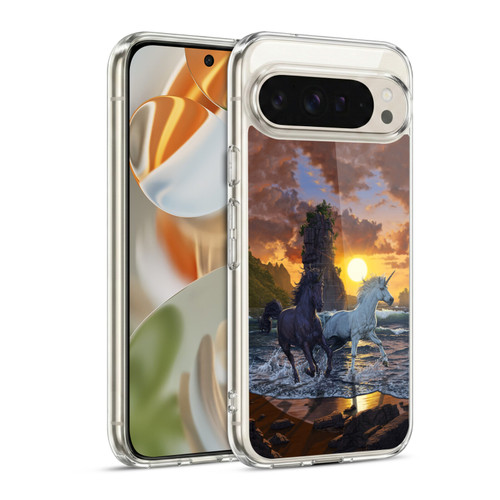 Vincent Hie Key Art Unicorns On The Beach Soft Gel Case for Google Pixel 9 / Pixel 9 Pro