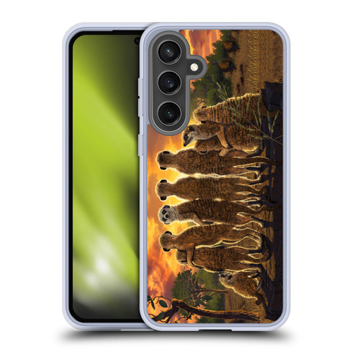 Vincent Hie Key Art Meerkat Family Soft Gel Case for Samsung Galaxy S24 FE