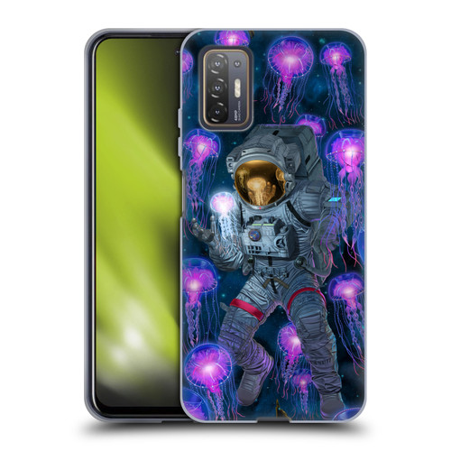 Vincent Hie Cosmic Wonder Jellyfish Astronaut Soft Gel Case for HTC Desire 21 Pro 5G