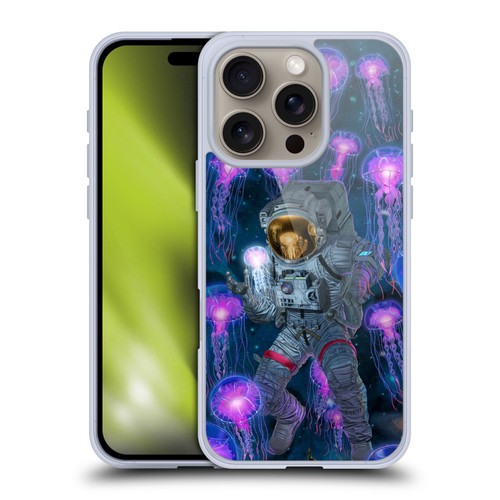 Vincent Hie Cosmic Wonder Jellyfish Astronaut Soft Gel Case for Apple iPhone 16 Pro